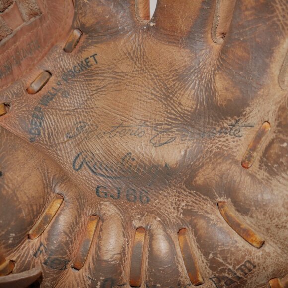 VTG Rawlings Roberto Clemente Baseball Glove GJ66 Leather RHT Baseball Mitt Rare - Picture 3 of 11